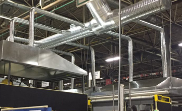 Klima Santralleri, Havaland�rma Sistemleri, Havaland�rma Kanal�, End�striyel Havaland�rma, End�striyel Aspirat�r, Flan�l� Hava Kanal�,  H�creli Aspirat�rler